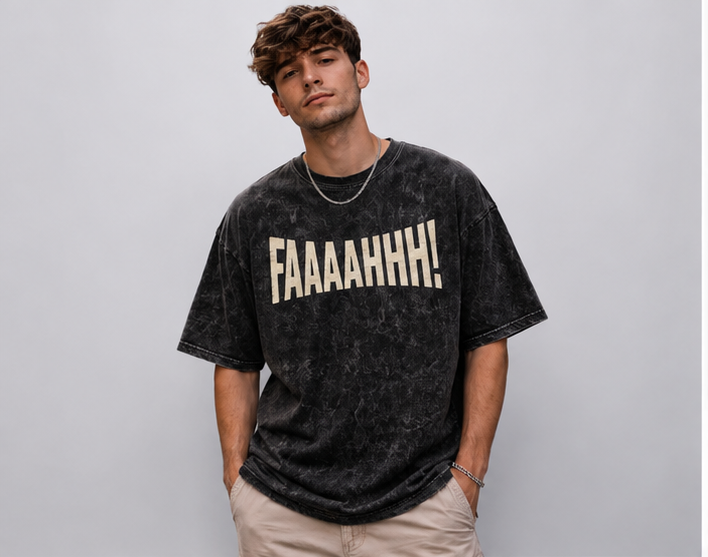 Oversized Acid Wash Graphic T-Shirt – FAAAHHH!