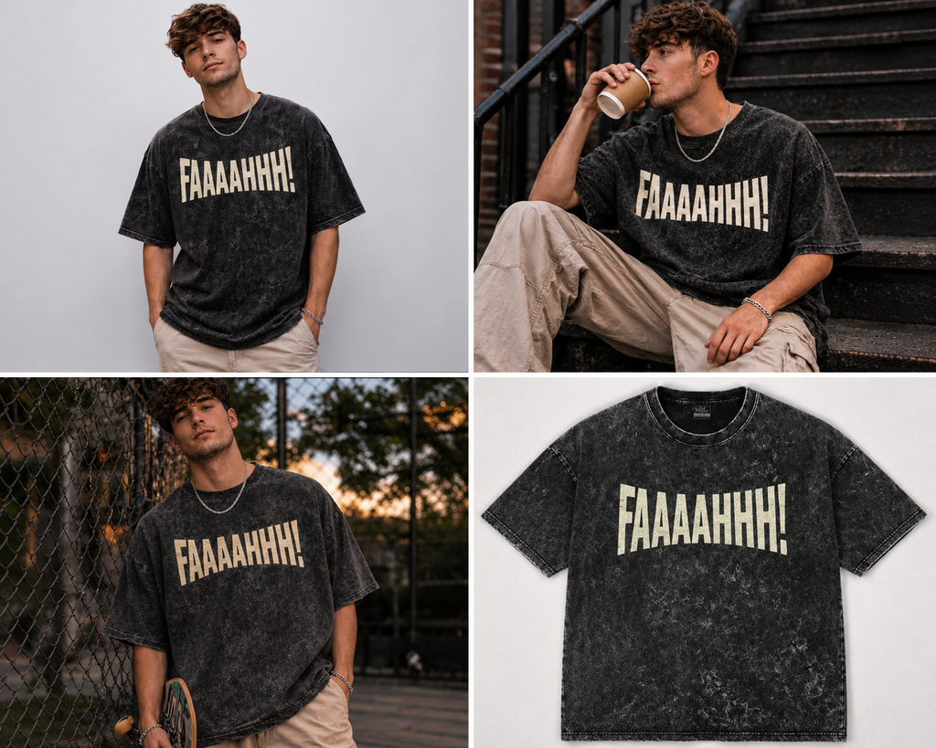 Oversized Acid Wash Graphic T-Shirt – FAAAHHH!