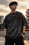 Optical Bloodline Oversized Acid Wash Graphic T-Shirt