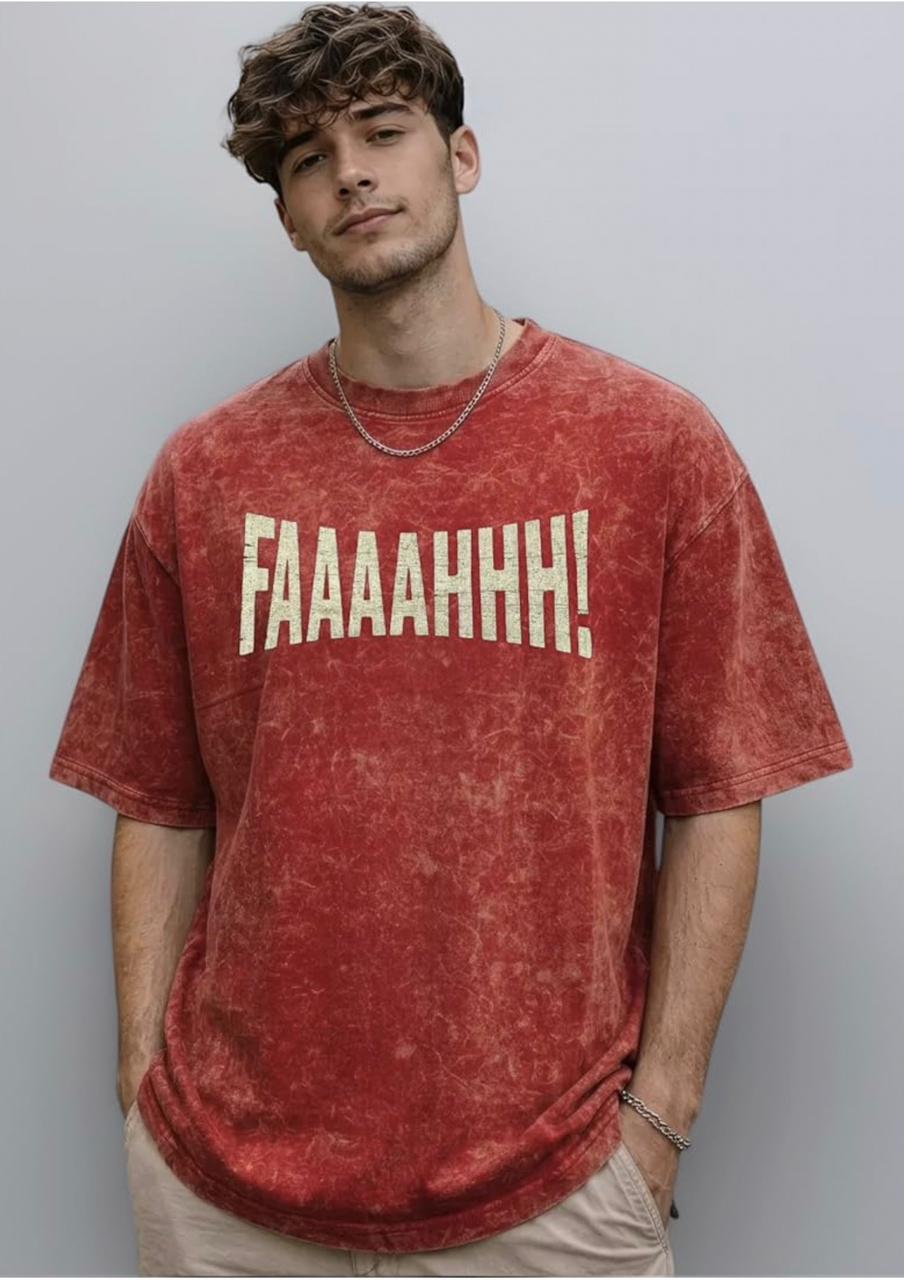 Oversized Acid Wash Graphic T-Shirt – FAAAHHH!